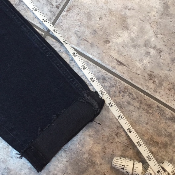 Zara Hi-rise Fray Hem Cuffed Ankle Jeans - Picture 6 of 13